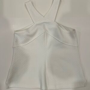 Anthropologie White Textured Tank Top
